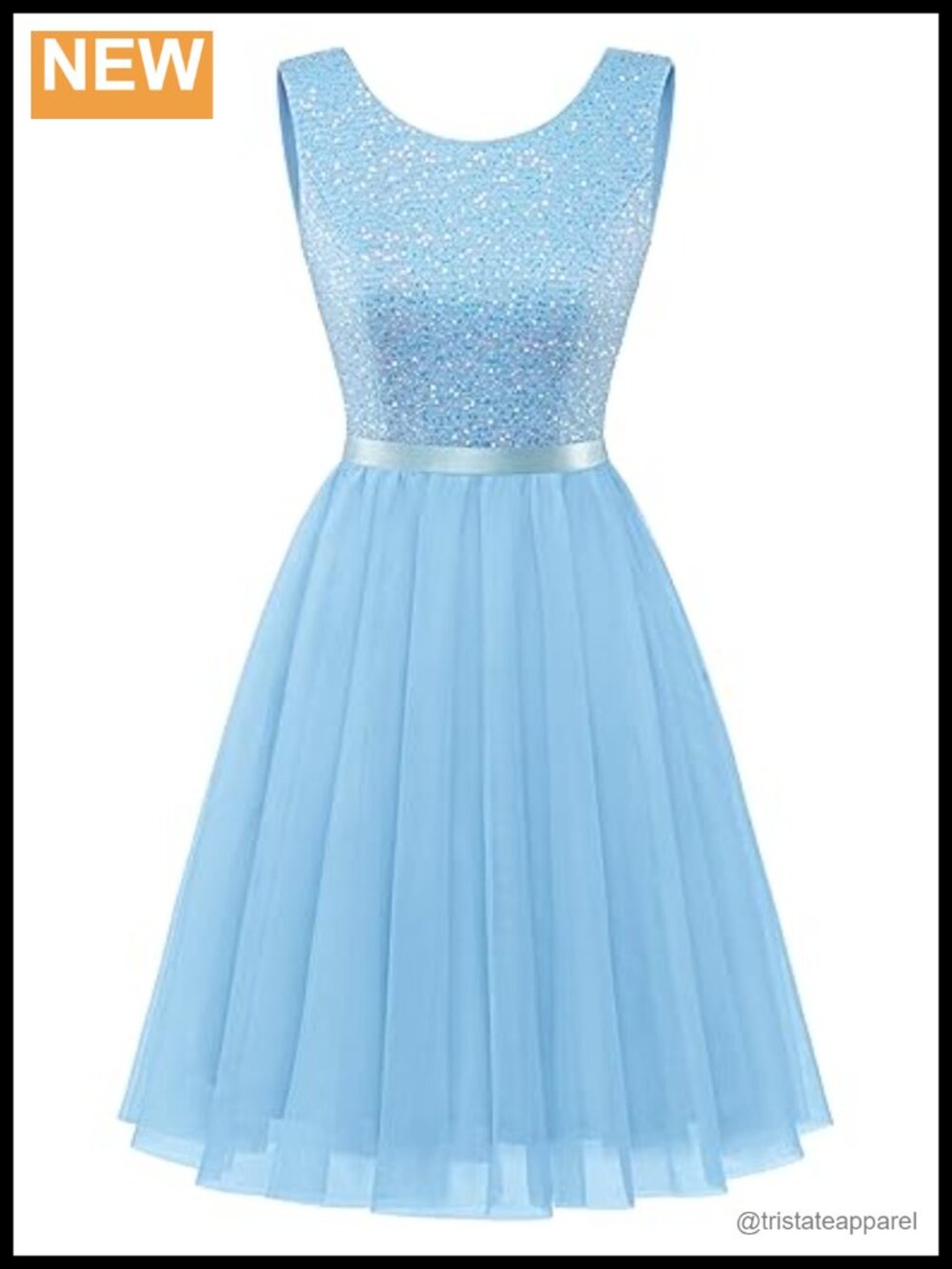 Sequin Mini Prom Cocktail Dress Sleeveless A-Line Tulle Homecoming Formal